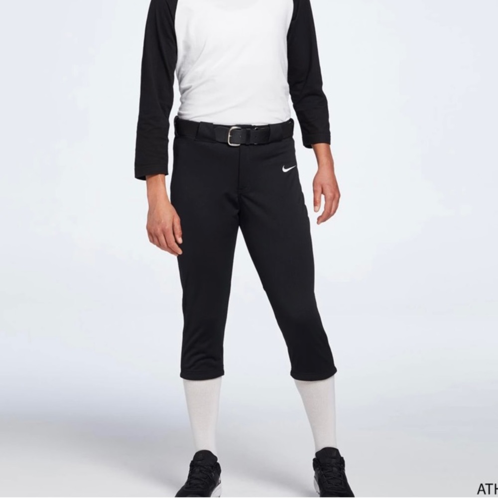 Like New Nike Worn Once Black White Women's Vapor Select Softball Pants w Belt